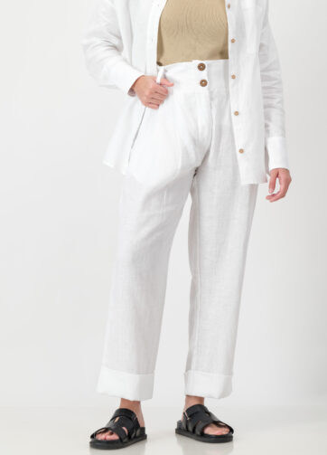 Zara Pants Pure Linen White