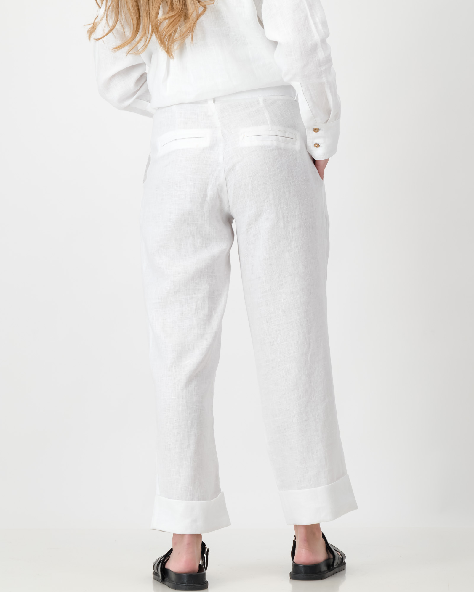 Zara Pants Pure Linen White - Image 8