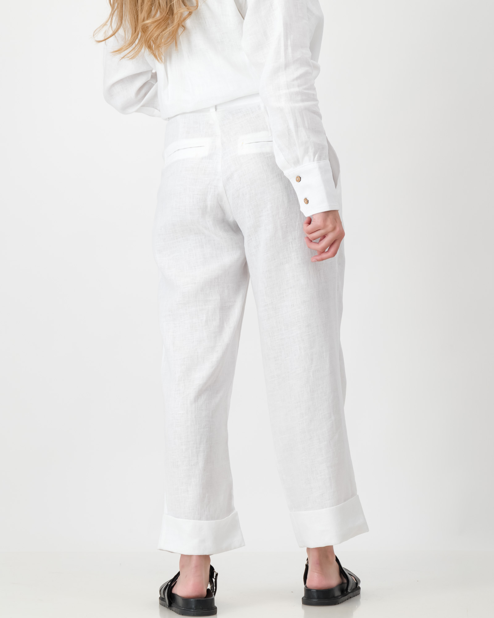 Zara Pants Pure Linen White - Image 7