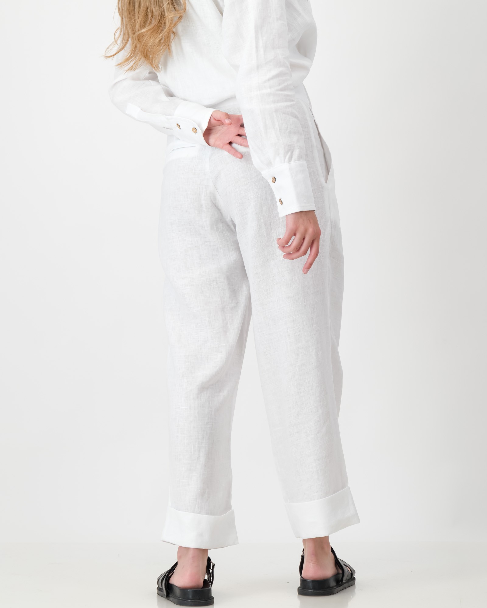 Zara Pants Pure Linen White - Image 6