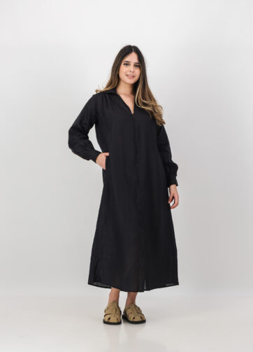 Kaftan Black Pure Linen